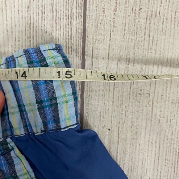 Free Assembly men M pull on plaid shorts w/built in belt - Picture 8 of 9